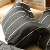 Fab the Home～Zebrano ゼブラノ～ モダンなモノトーンボーダー柄。柔らかくしなやかな手触りの枕カバー44×86cm（43×63cm用）